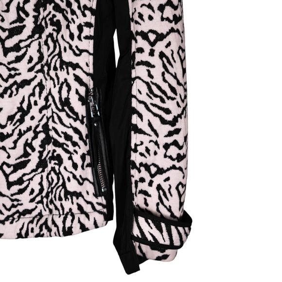 Chico's Women's Jacket Animal Print Stretch Full Zip Mock Neck Pockets 0 US S/4 - Picture 9 of 9